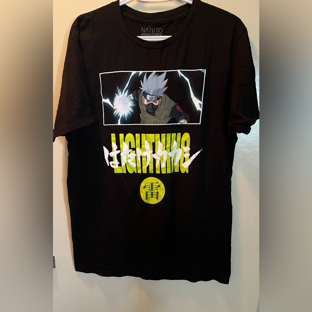 Naturo. 100% cotton. Tshirt. Size M. Black/neon green. Used, great condition.